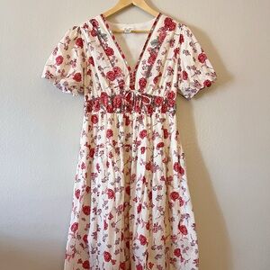 Jessica Simpson | Red Floral Maxi Dress